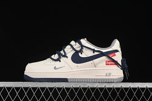 All categories Nk Air Force 1 Air Force series Nk Air Force 1 Low Air Force low-top Nike Air Force 1'07 Low Supreme joint blue and gray drawstring Air Force 1 low-top casual sneakers DM6868-068